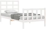 vidaXL Massivholzbett ohne Matratze Wei&szlig; 90x190 cm Kiefernholz 3192067