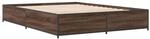 vidaXL Bettgestell Braun Eichen-Optik 120x190 cm Holzwerkstoff Metall 3279866