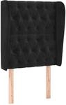 vidaXL Kopfteil mit Ohren Schwarz 83x23x118/128 cm Samt 3118324