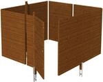Skan Holz Abstellraum C2 314 x 317 cm Profilschalung Nussbaum