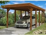 Skan Holz Carport Friesland 314 cm x 708 cm Nussbaum
