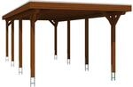 Skan Holz Carport Spessart 355 x 846 cm Nuss