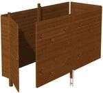 Skan Holz Abstellraum C3 378 x 164 cm Profilschalung Nussbaum