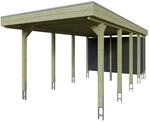 Skan Holz Carport Friesland Hybrid 314 cm x 708 cm Gr&uuml;n
