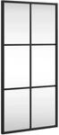 vidaXL Wandspiegel Schwarz 30x60 cm Rechteckig Eisen 358641