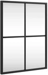 vidaXL Wandspiegel Schwarz 30x40 cm Rechteckig Eisen 358640