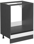 Vicco Herdumbauschrank R-Line Wei&szlig;/Anthrazit 60 cm J-Shape ohne Arbeitsplatte