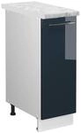 Vicco Apothekerschrank Fame-Line Dunkelblau Hochglanz/Wei&szlig; 30 cm AP Marmor
