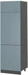 Vicco K&uuml;hlumbauschrank R-Line Hochschrank f&uuml;r die K&uuml;che Blau-Grau Anthrazit...