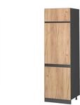 Vicco K&uuml;hlumbauschrank R-Line Goldkraft Eiche/Anthrazit 60 cm J-Shape