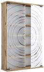 ebuy24 TilanoL Vitrinenschrank CD DVD 6 Ablagen 2 T&uuml;ren Eiche Dekor