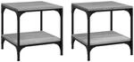 vidaXL Beistelltische 2 Stk. Grau Sonoma 40x40x40 cm Holzwerkstoff