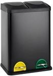 Svita TC2X20 K&uuml;cheneimer Office 40L Trennm&uuml;lleimer M&uuml;lltrennung Schwarz