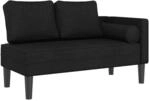 vidaXL Chaiselongue mit Kissen Schwarz Stoff 4007581