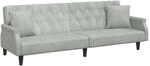 vidaXL Schlafsofa mit Armlehnen Hellgrau Samt 351944