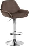 CLP Barhocker Braga Samt Braun/Chrom