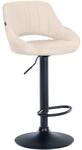 CLP Barhocker Milet Stoff Creme/Schwarz