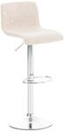 CLP Barhocker Hover Stoff Metall in Chromoptik/creme