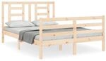 vidaXL Massivholzbett mit Kopfteil 140x190 cm1907628