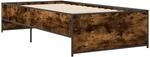 vidaXL Bettgestell R&auml;uchereiche 100x200 cm Holzwerkstoff und Metall 845238