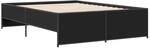 vidaXL Bettgestell Schwarz 135x190 cm Holzwerkstoff und Metall 3279902