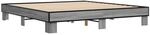 vidaXL Bettgestell Grau Sonoma 200x200 cm Holzwerkstoff und Metall 3280220