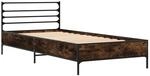 vidaXL Bettgestell R&auml;uchereiche 90x200 cm Holzwerkstoff und Metall 845584