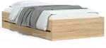 vidaXL Bettgestell mit Schubladen Sonoma-Eiche 100x200cm Holzwerkstoff1938424