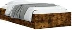vidaXL Bettgestell mit Schubladen R&auml;uchereiche 75x190 cm Holzwerkstoff 3207333