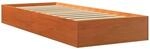 vidaXL Massivholzbett ohne Matratze Wachsbraun 75x190 cm Kiefernholz 844822