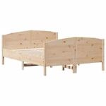 vidaXL Massivholzbett ohne Matratze 150x200 cm Kiefernholz 3216170