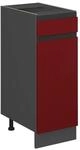 Vicco K&uuml;chenunterschrank R-Line Rot/Anthrazit 30 cm J-Shape ohne Arbeitsplatte