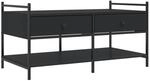 vidaXL Couchtisch Schwarz 99x50x50 cm Holzwerkstoff