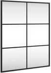 vidaXL Wandspiegel Schwarz 50x60 cm Rechteckig Eisen 358647