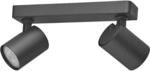 Oktaplex Bora Aluminium Spotbalken GU10 Dreh- & Schwenkbar 2-flammig Schwarz 230V