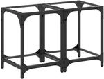 vidaXL Couchtische mit Glasplatte 2 Stk. Transparent 30x30x40 cm Stahl