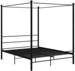 vidaXL Himmelbett Schwarz Metall 160x200 cm651113