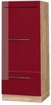 Vicco Mikrowellenschrank Fame-Line Bordeaux Hochglanz/Goldkraft Eiche 60 cm