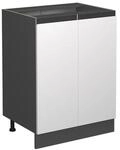 Vicco K&uuml;chenunterschrank R-Line Wei&szlig;/Anthrazit 60 cm J-Shape ohne...