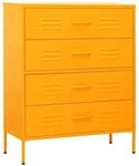 vidaXL Kommode Senfgelb 80x35x101,5 cm Stahl