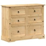 vidaXL Kommode Corona 110x43x91 cm Massivholz Kiefer 4005676