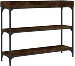 vidaXL Konsolentisch mit Ablagen R&auml;uchereiche 100x30x80 cm 837809