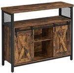 Vasagle Sideboard 33 cm x 100 cm x 80 cm Braun-Schwarz