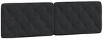 vidaXL Kopfteil-Kissen Schwarz 160 cm Samt 374735