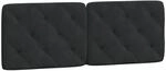 vidaXL Kopfteil-Kissen Schwarz 120 cm Samt 374722
