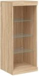 vidaXL Sideboard mit LED-Leuchten Sonoma-Eiche 41x37x100 cm 836730