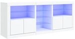 vidaXL Sideboard mit LED-Leuchten Wei&szlig; 162x37x67 cm 3209030