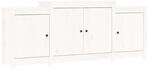 vidaXL Sideboard Wei&szlig; 164x37x68 cm Massivholz Kiefer 821493