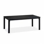 Relaxdays Gartentisch Stahl Kunststoff Schwarz Witterungsbest&auml;ndig 39 cm x 98 cm x
