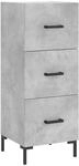 vidaXL Sideboard Betongrau 34,5x34x90 cm Holzwerkstoff 828608